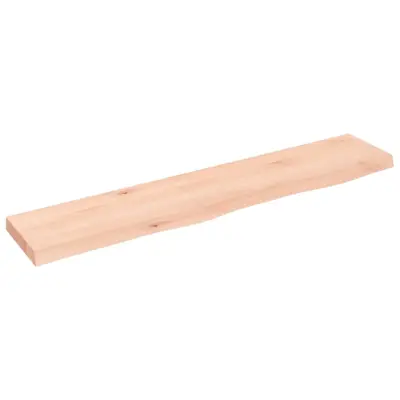 Stenska polica - Viseča Polica 100x20x4 cm neobdelana trdna hrastovina