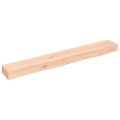 Stenska polica - Viseča Polica 80x10x6 cm neobdelana trdna hrastovina