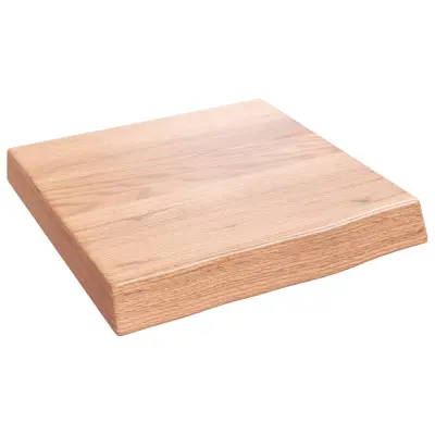 Stenska polica - Viseča Polica svetlo rjava 40x40x(2-6) cm trdna hrastovina