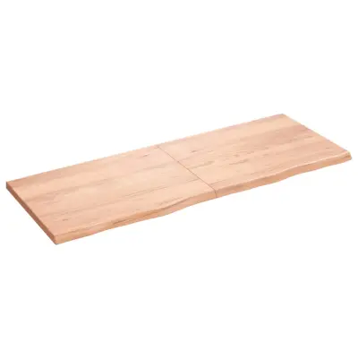 Stenska polica - Viseča Polica svetlo rjava 160x60x(2-4) cm trdna hrastovina