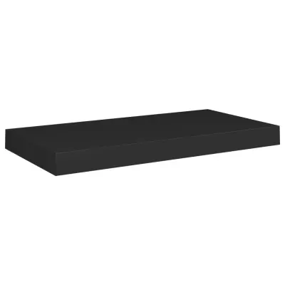 Stenska polica - Viseča Polica črna 50x23x3,8 cm MDF