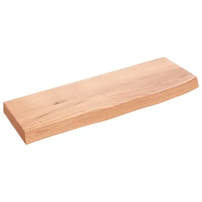 Stenska polica - Viseča Polica svetlo rjava 60x20x4 cm trdna hrastovina