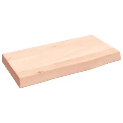 Stenska polica - Viseča Polica 40x20x4 cm neobdelana trdna hrastovina