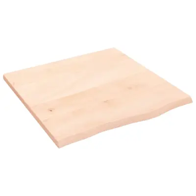 Stenska polica - Viseča Polica 60x60x2 cm neobdelana trdna hrastovina