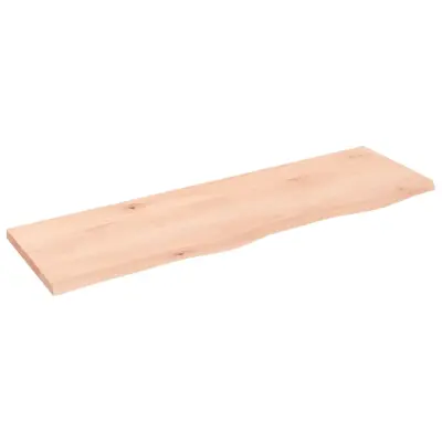 Stenska polica - Viseča Polica 100x30x2 cm neobdelana trdna hrastovina