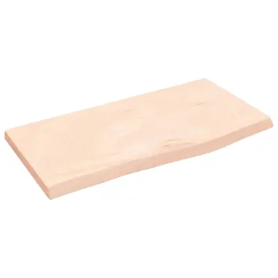 Stenska polica - Viseča Polica 60x30x2 cm neobdelana trdna hrastovina