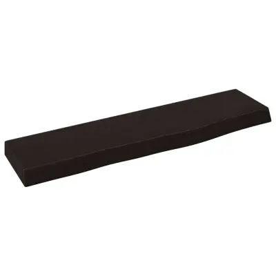 Stenska polica - Viseča Polica temno rjava 40x10x2 cm trdna hrastovina