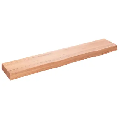 Stenska polica - Viseča Polica svetlo rjava 100x20x6 cm trdna hrastovina