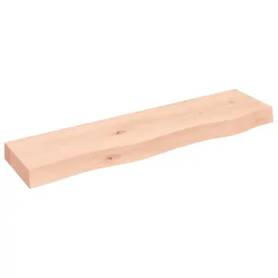 Stenska polica - Viseča Polica 80x20x6 cm neobdelana trdna hrastovina