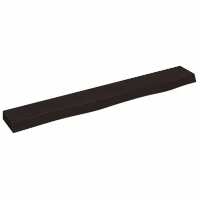 Stenska polica - Viseča Polica temno rjava 80x10x4 cm trdna hrastovina