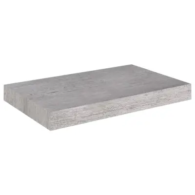Stenska polica - Viseča Polica betonsko siva 40x23x3,8 cm MDF