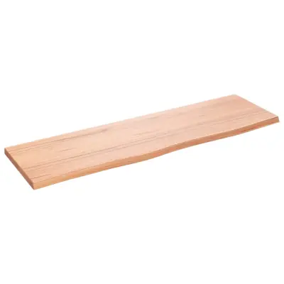 Stenska polica - Viseča Polica svetlo rjava 100x30x2 cm trdna hrastovina