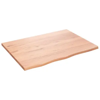 Stenska polica - Viseča Polica svetlo rjava 80x60x2 cm trdna hrastovina