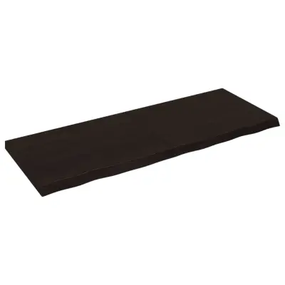Stenska polica - Viseča Polica temno rjava 160x60x(2-6) cm trdna hrastovina
