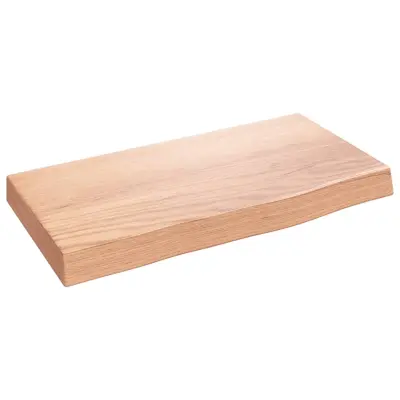 Stenska polica - Viseča Polica svetlo rjava 40x20x4 cm trdna hrastovina
