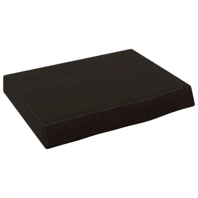 Stenska polica - Viseča Polica temno rjava 40x30x(2-6) cm trdna hrastovina