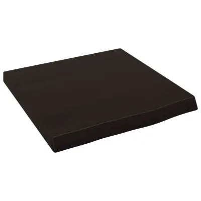 Stenska polica - Viseča Polica temno rjava 40x40x(2-4) cm trdna hrastovina
