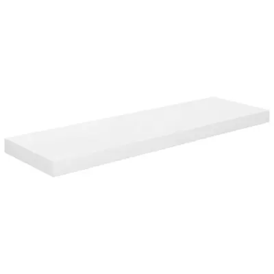 Lebdeča Stenska polica - Viseča Polica sijaj bela 80x23,5x3,8 cm MDF