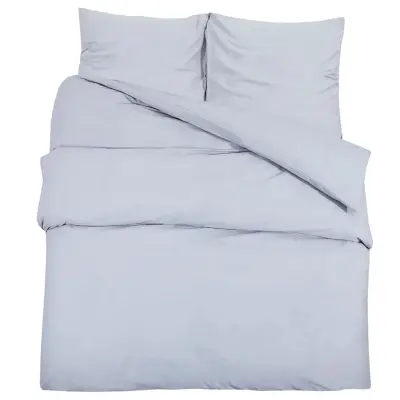 Komplet posteljnine - Posteljnina siva 200x220 cm lahka mikrovlakna