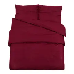 Komplet posteljnine - Posteljnina bordo 200x220 cm lahka mikrovlakna