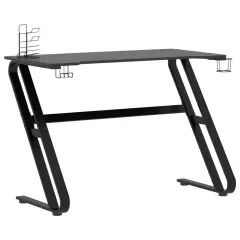 gaming miza - računalniška miza z nogami ZZ-oblike črna 110x60x75 cm