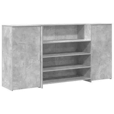 Sprejemna miza - Računalniška miza - pisarniška miza betonsko siva 200x50x103,5 cm inženirski les