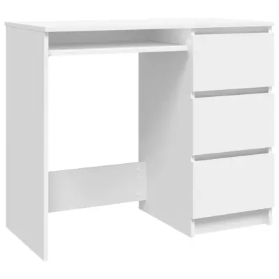 Pisalna miza - Računalniška miza bela 90x45x76 cm iverna plošča