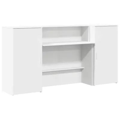Sprejemna miza - Računalniška miza - pisarniška miza bela 200x50x103,5 cm inženirski les