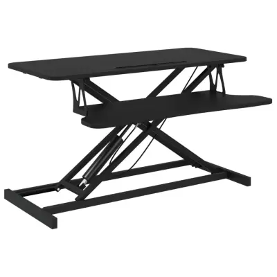 Nastavljiva delovna postaja - pisarniška miza - Računalniška miza 90x40x(13-50) cm jeklo in inž. les