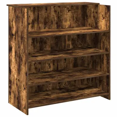 Sprejemna miza - Računalniška miza - pisarniška miza dimljeni hrast 100x50x103,5 cm inženirski les
