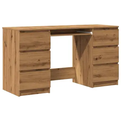 Pisalna miza - Računalniška miza artisan hrast 140x50x77 cm inženirski les