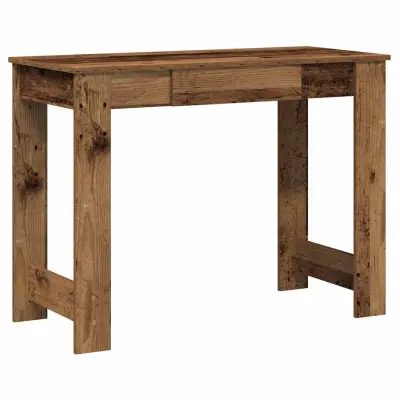 Pisalna miza - Računalniška miza starinski les 100x45x75 cm inženirski les