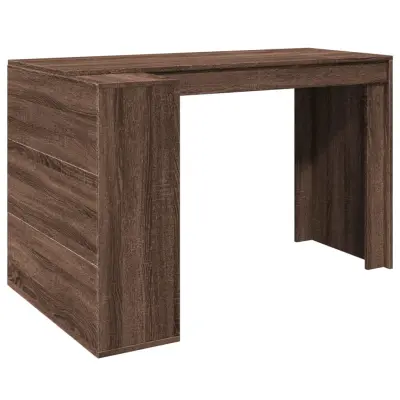 Pisarniška Pisalna miza - Računalniška miza rjavi hrast 123,5x73,5x75 cm inž. les