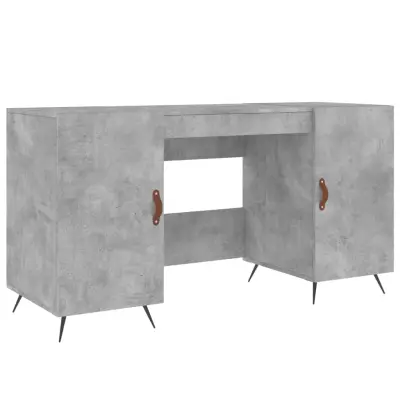 Pisalna miza - Računalniška miza betonsko siva 140x50x75 cm inženirski les