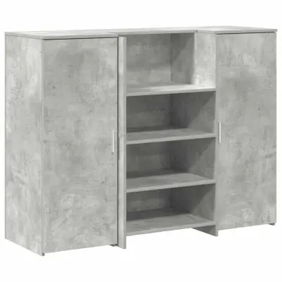 Sprejemna miza - Računalniška miza - pisarniška miza betonsko siva 135x50x103,5 cm inženirski les