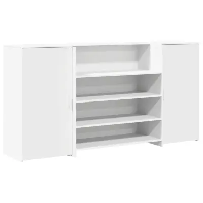 Sprejemna miza - Računalniška miza - pisarniška miza bela 200x50x103,5 cm inženirski les
