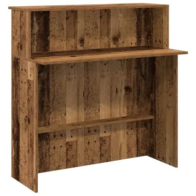 Sprejemna miza - Računalniška miza - pisarniška miza starinski les 100x50x103,5 cm inženirski les