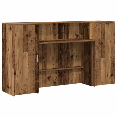 Sprejemna miza - Računalniška miza - pisarniška miza starinski les 180x50x103,5 cm inženirski les