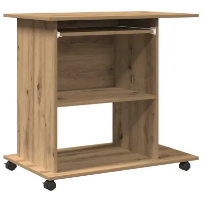 Računalniška miza - pisarniška miza artisan hrast 80x50x75 cm inženirski les
