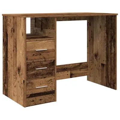 Pisalna miza - Računalniška miza iz starega lesa 102x76x50 cm Izoblikovan les