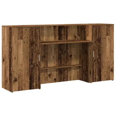 Sprejemna miza - Računalniška miza - pisarniška miza starinski les 200x50x103,5 cm inženirski les
