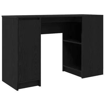 Pisalna miza - Računalniška miza črna hrast 120x42x76 cm inženirski les