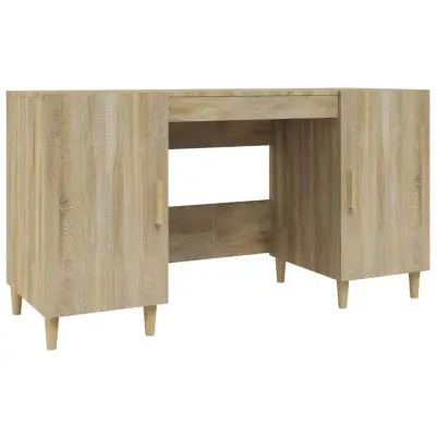 Pisalna miza - Računalniška miza sonoma hrast 140x50x75 cm konstruiran les