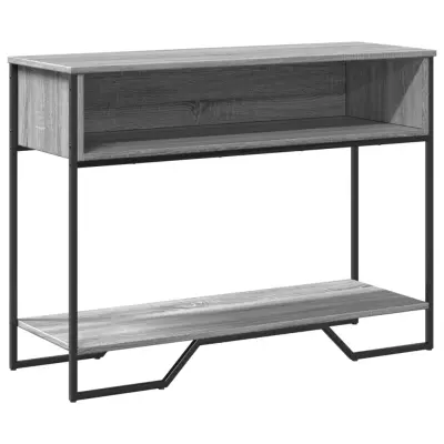 konzolna miza - miza ob steni siva sonoma 100x35x74,5 cm inženirski les