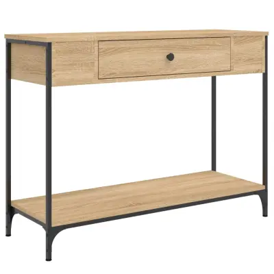 konzolna miza - miza ob steni sonoma hrast 100x34,5x75 cm inženirski les