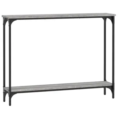 konzolna miza - miza ob steni siva sonoma 100x22,5x75 cm inženirski les