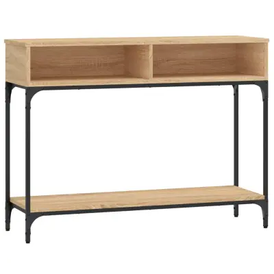 Konzolna mizica - miza ob steni sonoma hrast 100x30,5x75 cm inženirski les