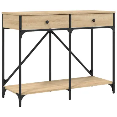 Konzolna mizica - miza ob steni sonoma hrast 100x39x78,5 cm inženirski les