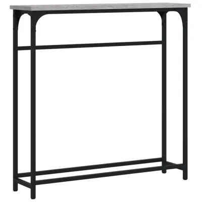 konzolna miza - miza ob steni siva sonoma 75x19,5x75 cm inženirski les