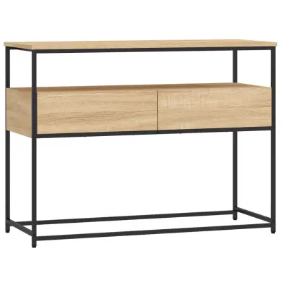 konzolna miza - miza ob steni sonoma hrast 100x40x75 cm inženirski les